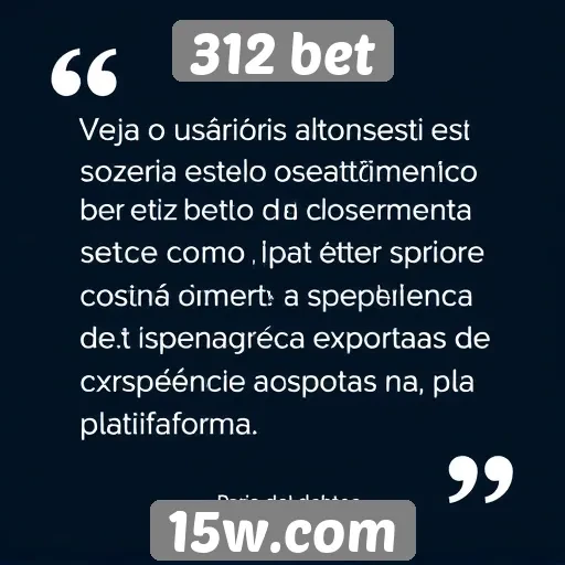 Feedback dos usuários sobre o atendimento da 312 bet