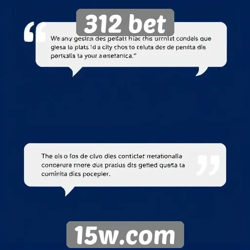 Depoimentos de usuários da 312 bet